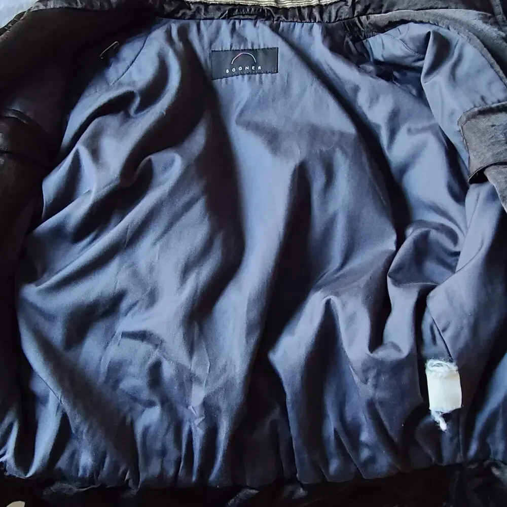 BOGNER Vintage Ski Layerlite Jacket Black And Gold USA Women's Size L/XL* - Picture 8 of 12